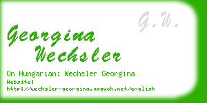 georgina wechsler business card